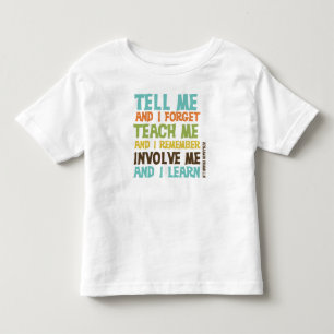 Camiseta Infantil Envolva-me citações inspiradas