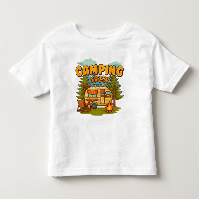Camiseta Infantil equipe de campismo (Frente)