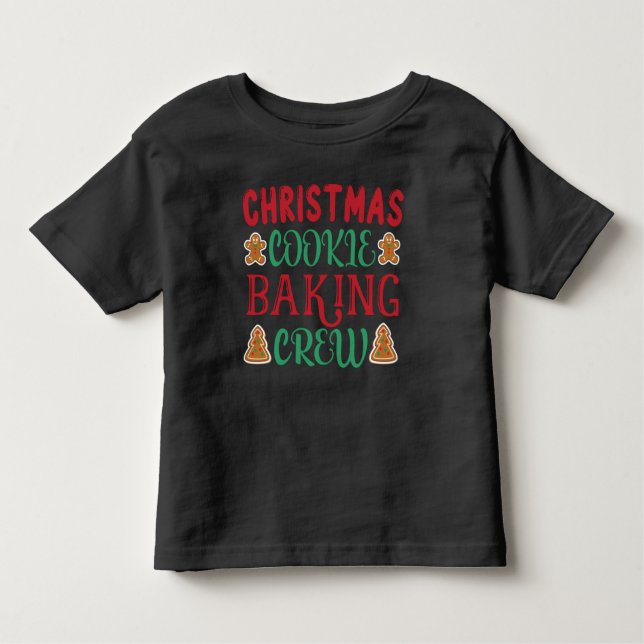 Camiseta Infantil Equipe de cozinheiros de Natal (Frente)
