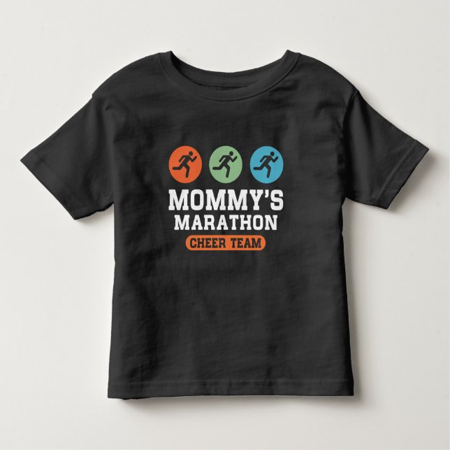 Camiseta Infantil Equipe do elogio da maratona da mamã (Frente)