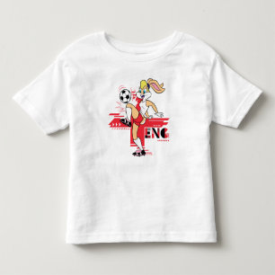 Camiseta Infantil Equipe Lola Bunny Inglaterra Gráfico de Futebol