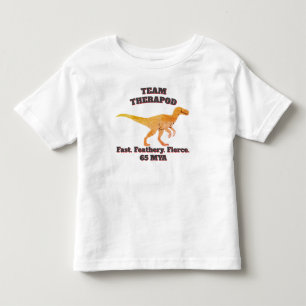 Camiseta Infantil Equipe Theropod - Rápido. Couro. Fúria