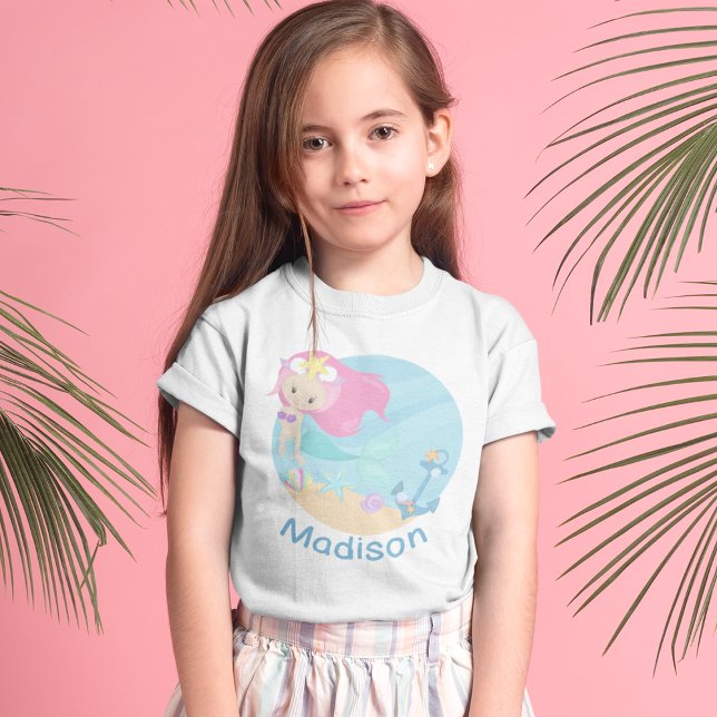 Camiseta Infantil Era Personalizada Da Festa de aniversário De Praia (Criador carregado)