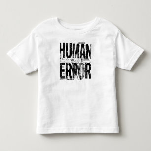 Camiseta Infantil ERRO HUMANO Arte de Tipografia Brutalista Indust