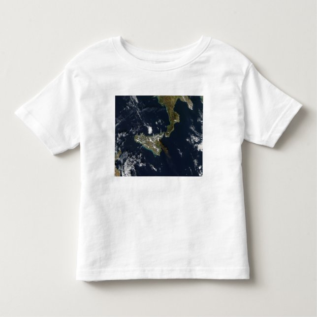Camiseta Infantil Erupção do Monte Etna na Sicília (Frente)
