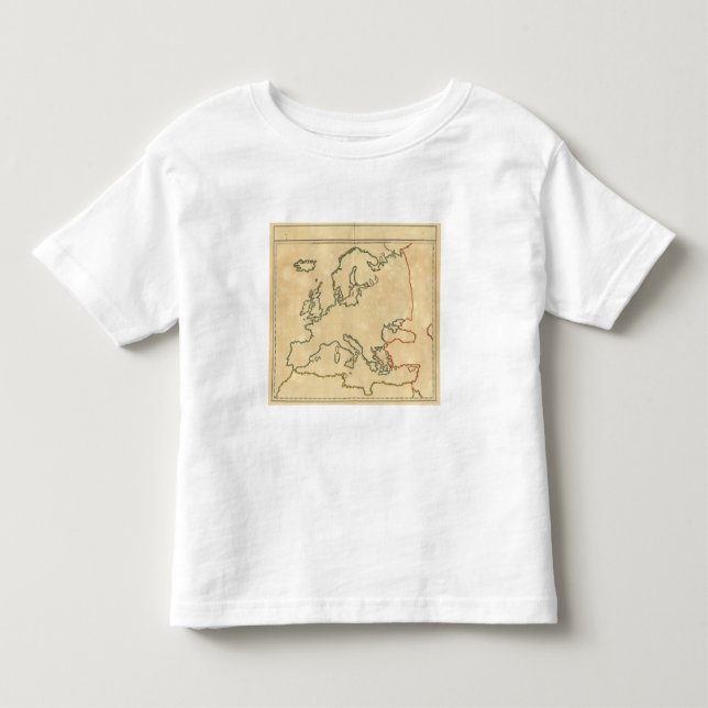 Camiseta Infantil Esboço 2 de Europa (Frente)