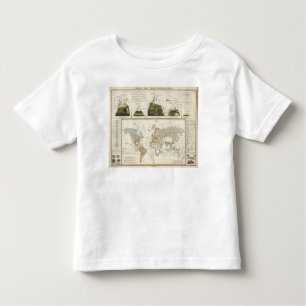 Camiseta Infantil Esboço da geografia da planta