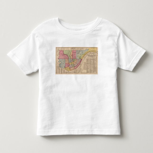 Camiseta Infantil Esboço de Cincinnati, Ohio (Frente)