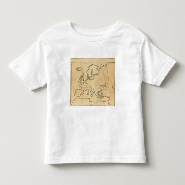 Camiseta Infantil Esboço de Europa (Frente)
