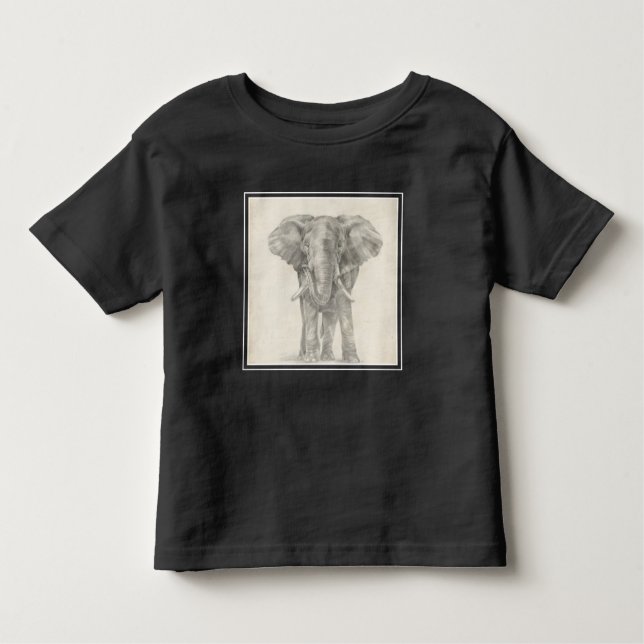 Camiseta Infantil esboço elefante (Frente)