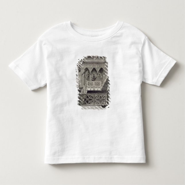 Camiseta Infantil Escadaria no monte da morango, gravado por J. (Frente)