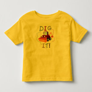 Camiseta Infantil Escavação da construção ele t-shirt e presente