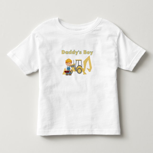 Camiseta Infantil Escavadeira do Menino do Papai (Frente)