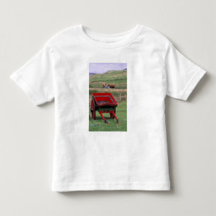 Camiseta Infantil Escócia, Ilha de Skye, Kilmuir. Animais de fazenda
