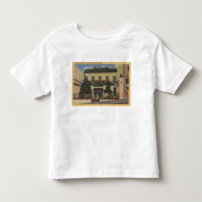 Camiseta Infantil Escola chinesa em Chinatown San Francisco, CA (Frente)
