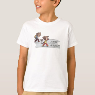 Camiseta Infantil Escola de Macaco Fofo vs Humor d
