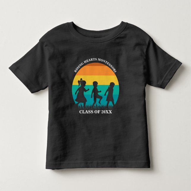 Camiseta Infantil Escola pré-escolar ou Montessori Personalizada (Frente)