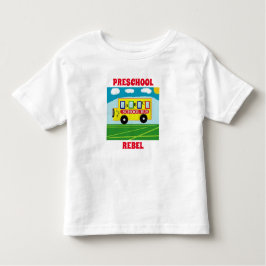 Camiseta Infantil Escola Pré-Escolar Rebelde Bonita Diversão