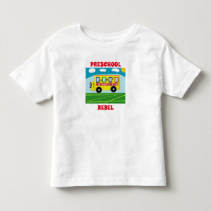 Camiseta Infantil Escola Pré-Escolar Rebelde Bonita Diversão