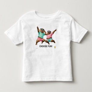 Camiseta Infantil Escolha o Duo de Lontras Divertidas