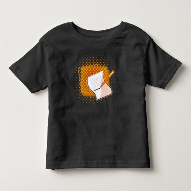 Camiseta Infantil Escrevendo sobrevoo (Frente)