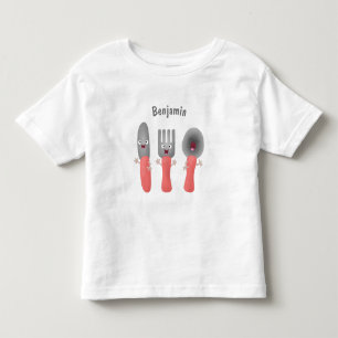 Camiseta Infantil Esforço de faca e talheres de colher