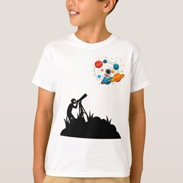 Camiseta Infantil Espaço Fofo (Frente)