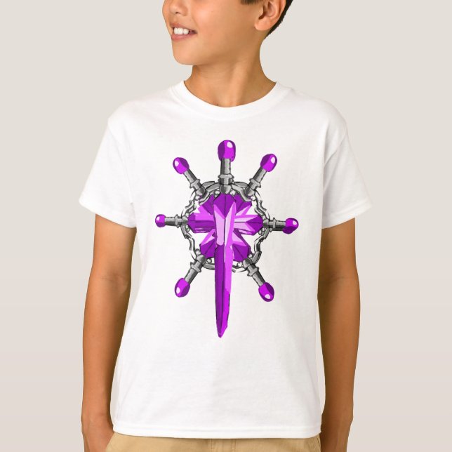 Camiseta Infantil Espada Mágica Roxa 7  (Frente)