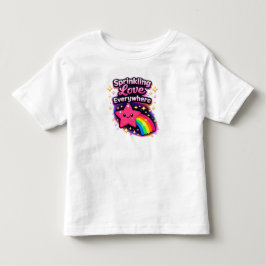 Camiseta Infantil Espalhando Amor em Todo Lugar 2 – Garotinha Adoráv