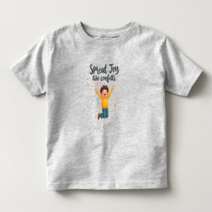 Camiseta Infantil Espalhar Alegria Como Design de Positividade Confe