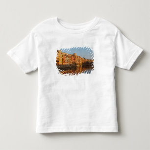 Camiseta Infantil Espanha. Catalunha. Gerona. Casas no Onyar