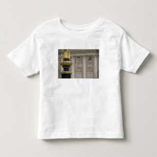 Camiseta Infantil Espanha, Madrid. Palácio Real, lustre dourado orna