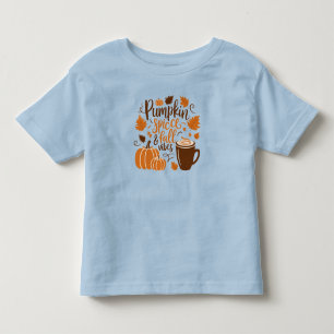Camiseta Infantil Especiarias de abóbora e vibrações de queda
