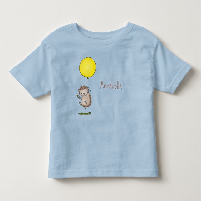 Camiseta Infantil Espelho de ouriço e desenho de balão (Frente)