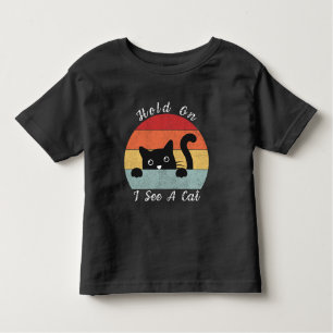 Camiseta Infantil Espera, Vejo Um Gato, Brincadeira E Gato Humoroso