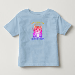 Camiseta Infantil Esperança Para o Melhor Humor de Gato