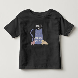 Camiseta Infantil Espere um Meow-ment