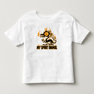 Camiseta Infantil Espírito Animal Dragão Crocante Flamejante