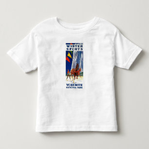 Camiseta Infantil Esportes de inverno em Yosemite PosterYosemite, CA