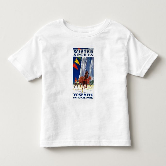 Camiseta Infantil Esportes de inverno em Yosemite PosterYosemite, CA (Frente)