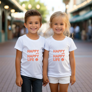 Camiseta Infantil Esposa Feliz, Vida Feliz - Citação Engraçada De Ca