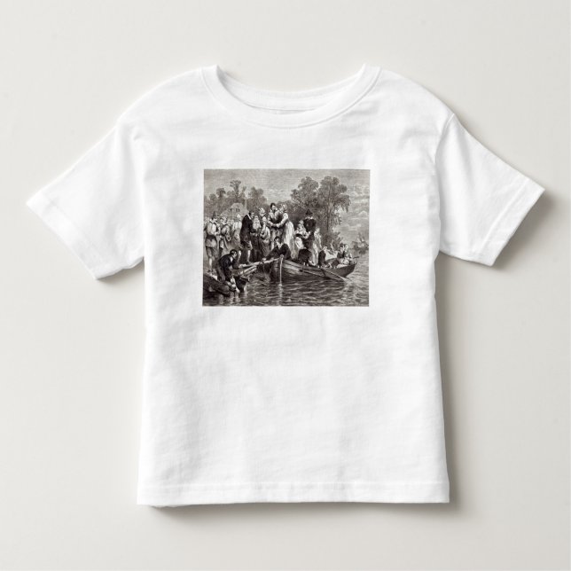 Camiseta Infantil Esposas para os colonos em Jamestown (Frente)