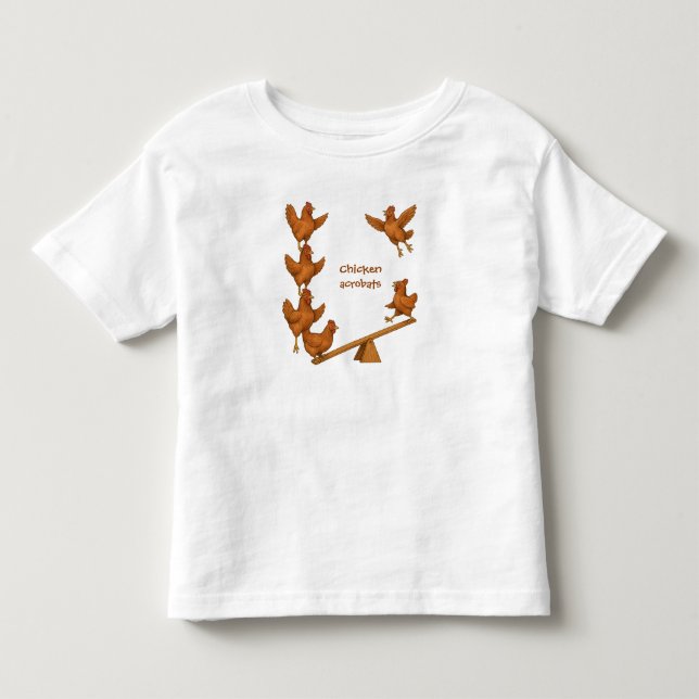 Camiseta Infantil Esquadrão de acrobatas das Galinhas Alegres (Frente)