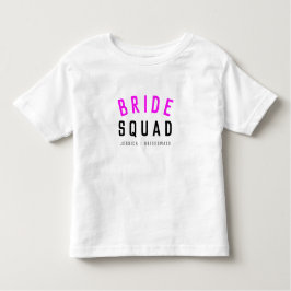 Camiseta Infantil Esquadrão de Noivas | Balneira Rosa Quente Bridesm