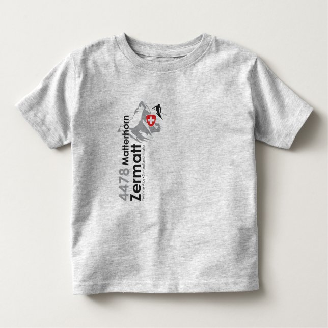 Camiseta Infantil Esqui de Matterhorn-Zermatt (Frente)