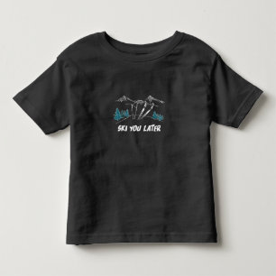 Camiseta Infantil Esquiar Mais Tarde Montanhas Esportes De Inverno