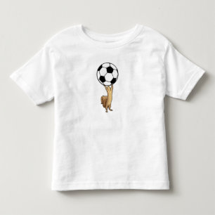Camiseta Infantil Esquilo com bola de futebol