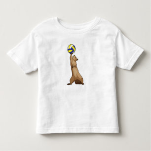 Camiseta Infantil Esquilo com voleibol