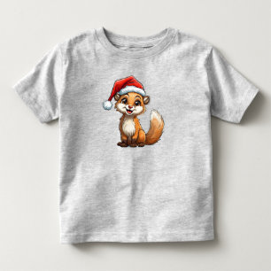 Camiseta Infantil Esquilo de desenho animado adorável com chapéu de