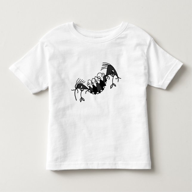 Camiseta Infantil Esquisito desenho de répteis de monstro (Frente)